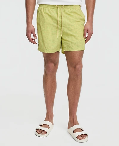 Mode of One Men's Zigzag Geo 5" Swim Trunks, Macy's Exclusive