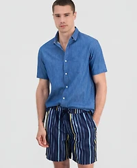 Club Room Men's Paint Stripe Swim Trunks, Macy's Exclusive