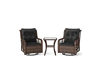 Slickblue Outdoor 3-Piece Furniture Set with Swivel Gliders and Side Table