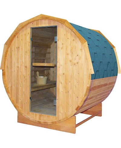 Mondawe Traditional Sauna Room with Metal Stove, 4.5KW, Carbonized Spruce