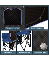 Mondawe Portable Full-Size Steam Sauna Tent with 4L 1500W Steam Generator & Chair