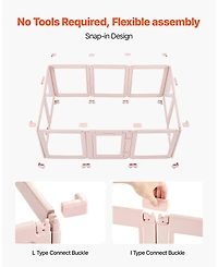 Cozito Dog Whelping Box, 60 x 39 x 23 in Plastic Whelping Pen for Medium Dogs, Waterproof Clear Panels w/ Windows & Door Lock, Easy-Clean Birth Kit