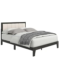 Homcom Full Size Bed Frame with Headboard Platform Bed Frame Charcoal