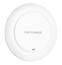 Risokeys Round desktop wireless charger, 15W maximum fast wireless charging pad, compatible with i-Phone 14, for Apple Huawei wireless charging,White