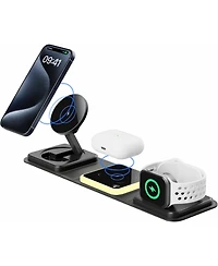 Risokeys 3 in 1 Foldable Wireless Charger, Portable Folding, for iPhone Fast Charging.