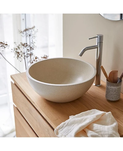 Tikamoon Micha round confetti terrazzo basin