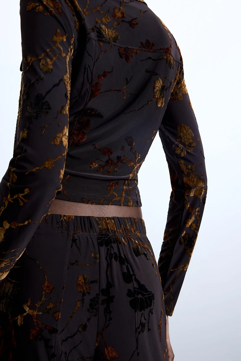 Desigual Women's Flocked Zipper T-shirt