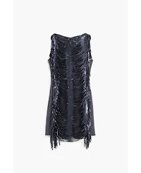 Desigual Women's Sequin fringe dress