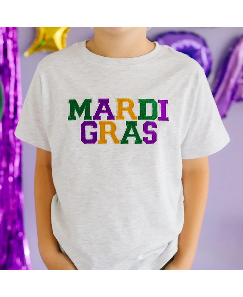 Sweet Wink Toddler Boys (2T-5T) Mardi Gras Patch Short Sleeve T-Shirt