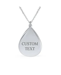 Bling Jewelry Mother-Bear Bezel Teardrop Word Mama Bear Necklace Sterling Silver