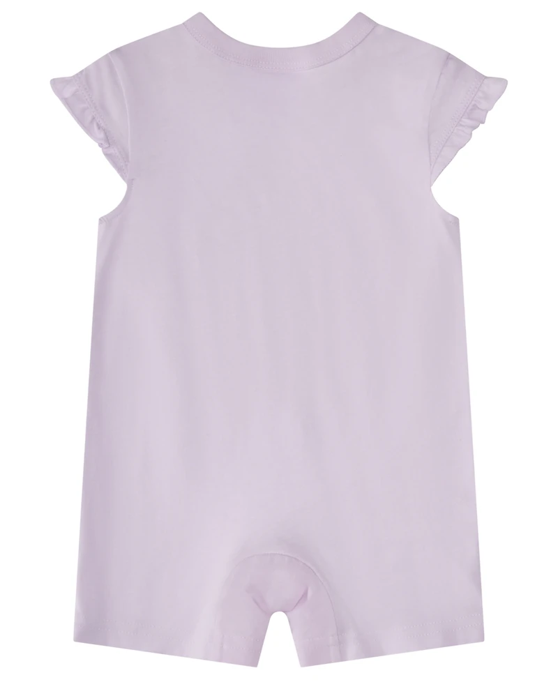 adidas Baby Girls' Cap Short-Sleeve Graphic Romper