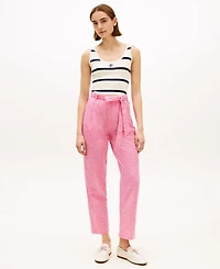 Tommy Hilfiger Women's Gingham Belted Tapered Pants