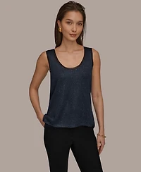 Donna Karan New York Women's Sequin Scoop Neck Sweater