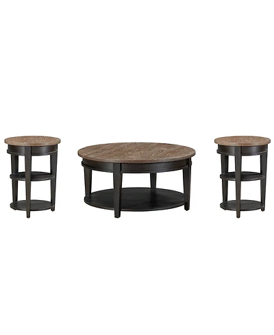 Furniture Dawnwood 3-Pc. Occasional Round Table Set