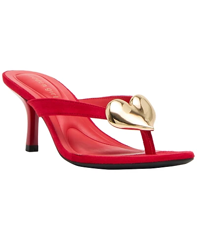 Madden Girl Women's Heartbeat Embellished High-Heel Thong Sandals
