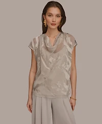 Donna Karan New York Women's Cowl Neck Top