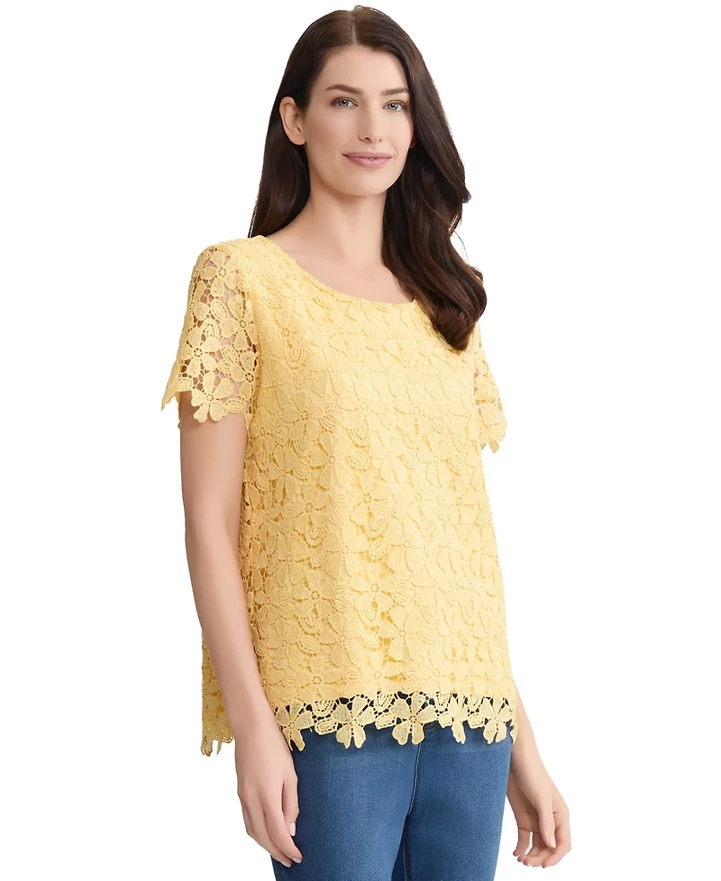 Jones New York Women's Short-Sleeve Crew Neck Top