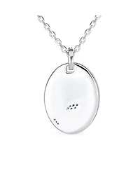 Bling Jewelry Oval Inlay Style Nature Bird Cameo Pendant Necklace .925 Sterling Silver