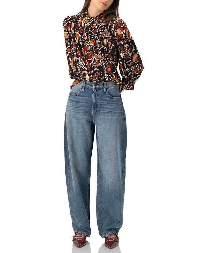 Ivonne Women's Printed Long Sleeve Shirt