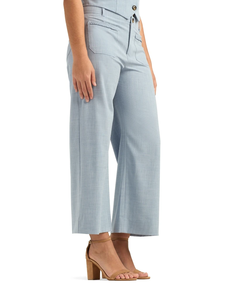 Bcx Juniors' Melange Suiting Cropped Pants