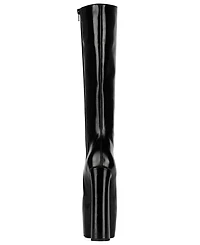 Jeffrey Campbell Women's Unleashed Hi Platform Knee-High Full-Zip Dress Boots