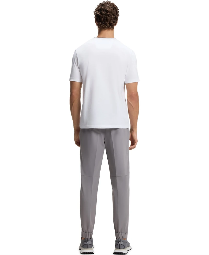 Boss by Hugo Men's Contrast Stripe Cotton T-Shirt