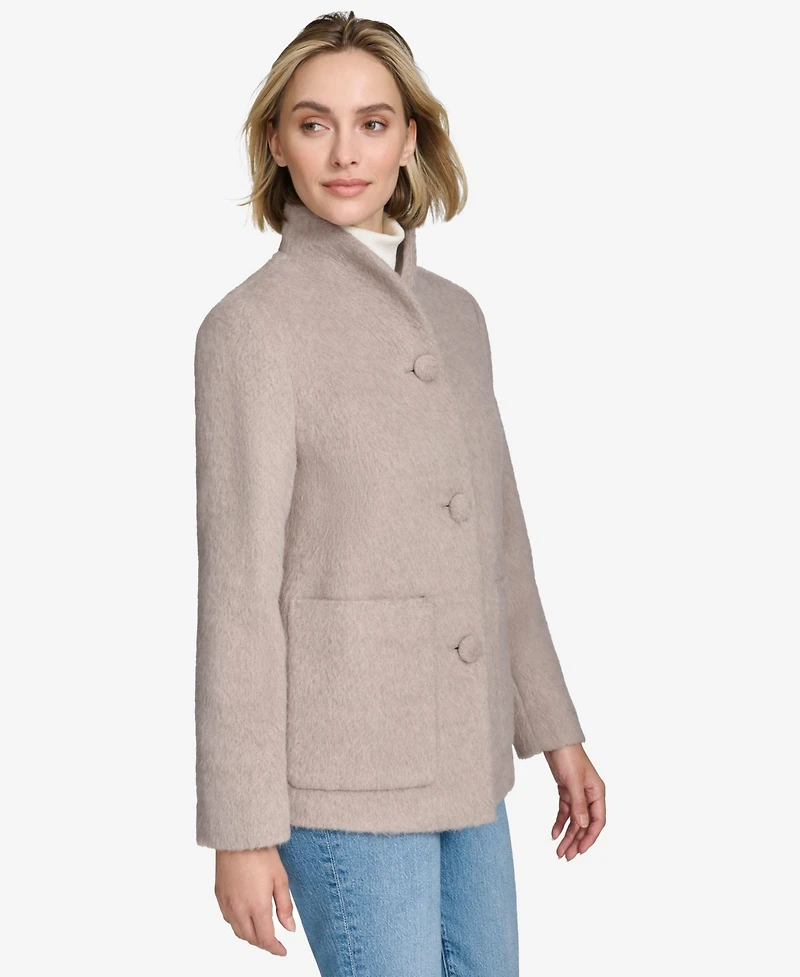 Andrew Marc Women's Piper Button Front Wool Blend Jacket