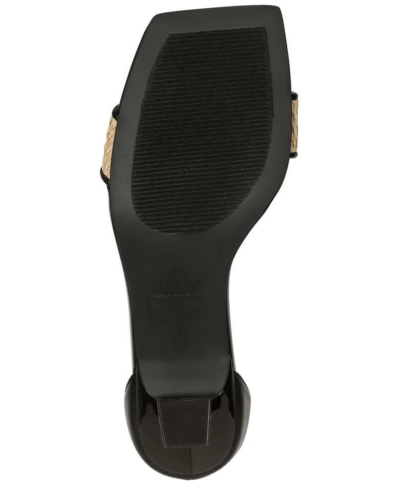 Dkny Women's Krazz Raffia Ankle Strap Sandals