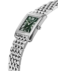 Frederique Constant Women's Carree Silver-Tone Stainless Steel Bracelet Watch, 25.2mm