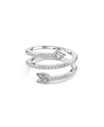 Swarovski Mixed Cuts, Arrow, White, Rhodium Plated Idyllia Motif Ring
