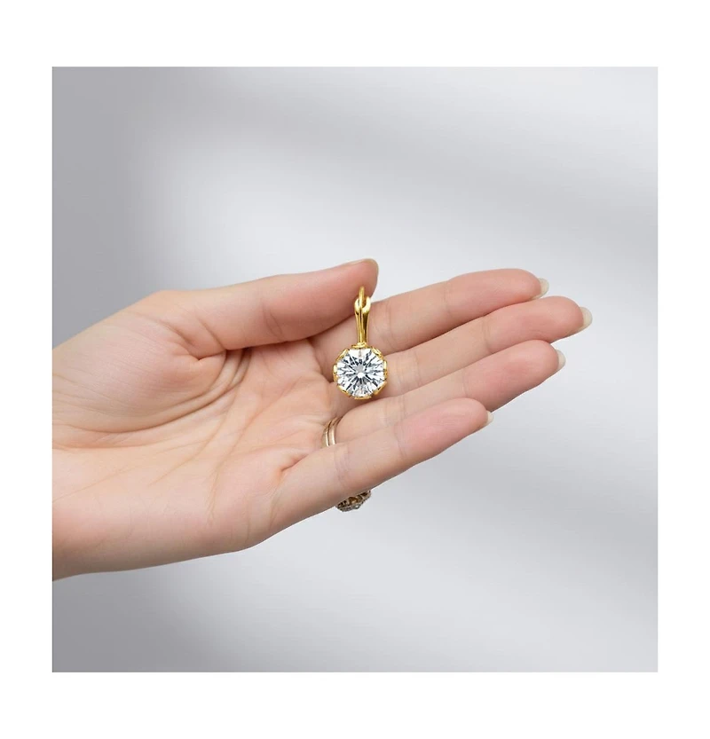 Modern Cubic Zirconia Solitaire Shimmering Drop Earrings