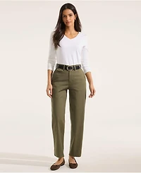 Lands' End Women's Chino High Rise Rail Straight Leg Pants
