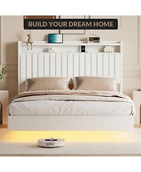 gaomon Floating Bed Frame Queen Size Space Saving, for Living Room, Guest Room
