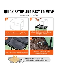 Mecale Elevated Heated Cat House with Timer, Adjustable Temperature, 900D Oxford Cloth Foldable Shelter with Heated Pad, Green, Small