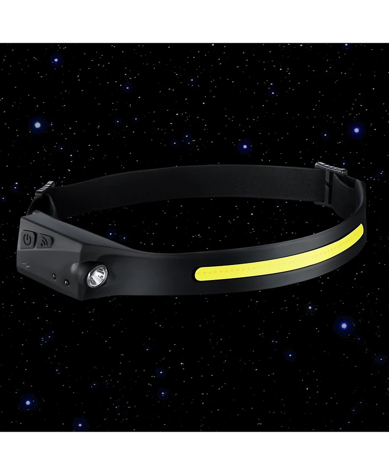 Mecale 2-Pack Rechargeable Led Headlamp, 350 Lumens 230° Wide Beam, 6 Modes, Motion Sensor, IPX4 Waterproof