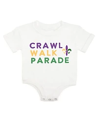 Sweet Wink Baby Girls Crawl Walk Parade Mardi Gras Short Sleeve Romper