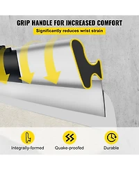 Mecale Skimming Blade Set, 10" 24" 32" Blades with 35"–78" Extension Handle, Stainless Steel, Aluminum Profile, Drywall Smoothing