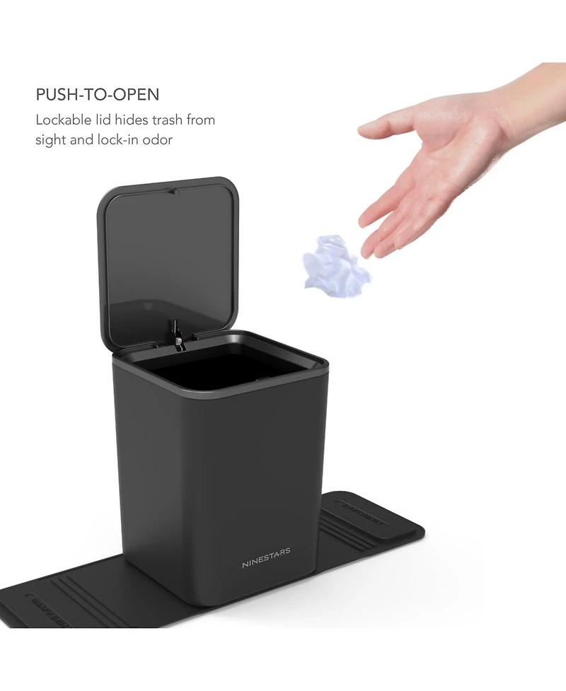 Ninestars Mini Trash Can, Car Trash Can 0.79 Gallon