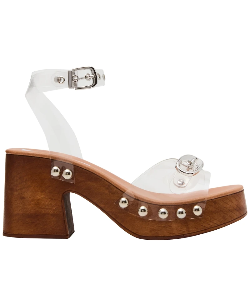 Steve Madden Women's Kruise Wooden Platform Sandals