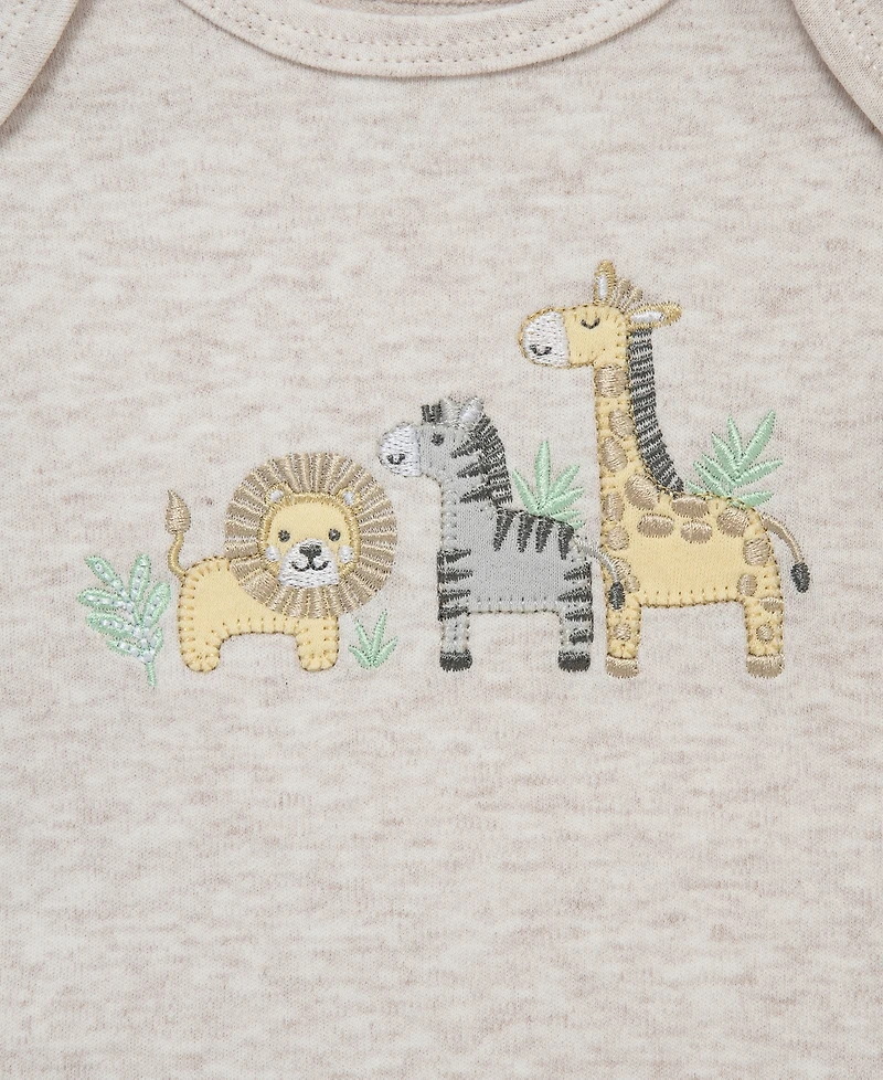 Little Me Baby Boys' Jungle Short-Sleeve Bodysuit, Pants & Hat, 3-Piece Set