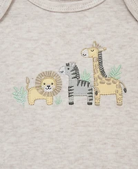 Little Me Baby Boys' Jungle Short-Sleeve Bodysuit, Pants & Hat, 3-Piece Set