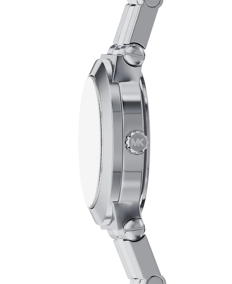 Michael Kors Women's Billie Three-Hand Rose Silver-Tone Stainless Steel Watch, 26mm