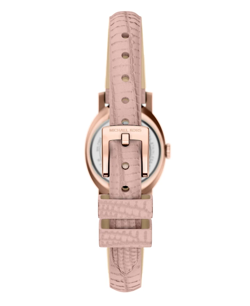 Michael Kors Women's Maude Three-Hand Pink Leather Watch, 21mm