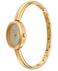 Michael Kors Women's Maude Three-Hand Gold-Tone Stainless Steel Watch, 21mm