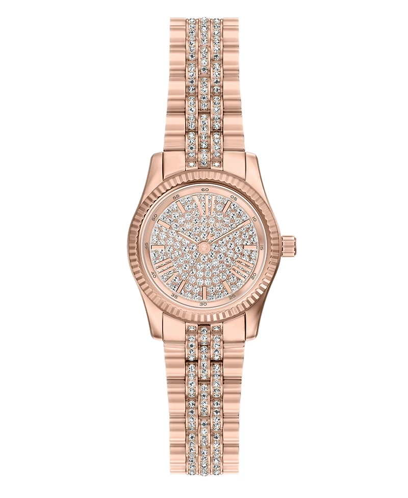 Michael Kors Women's Lexington Three-Hand Rose Gold-Tone Stainless Steel Watch, 26mm