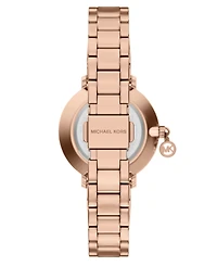 Michael Kors Women's Pyper Two-Hand Rose Gold-Tone Stainless Steel Watch, 32mm
