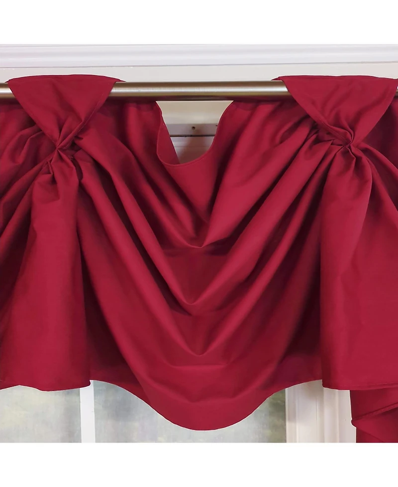 Rlf Home Classic Twil 3-s Victory 100% Cotton Tab Top Swag Window Curtain 54" x 25"