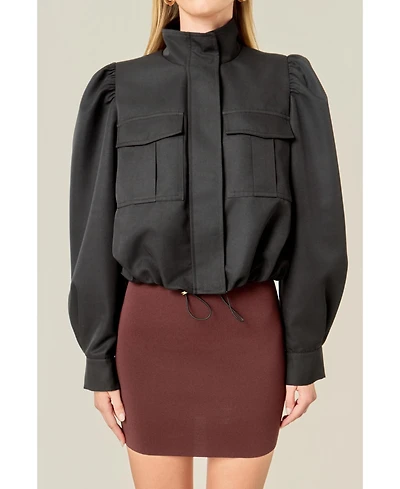 English Factory Women's Technical Drawstring Bomber