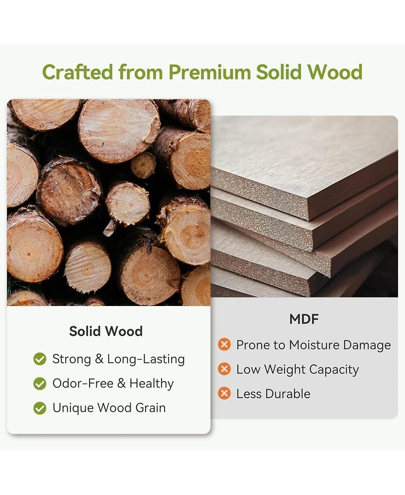 Tribesigns 63" Solid Wood Office Desk, Farmhouse Executive Computer Desk, Large Work Writing Table, Home Office Workstaticon