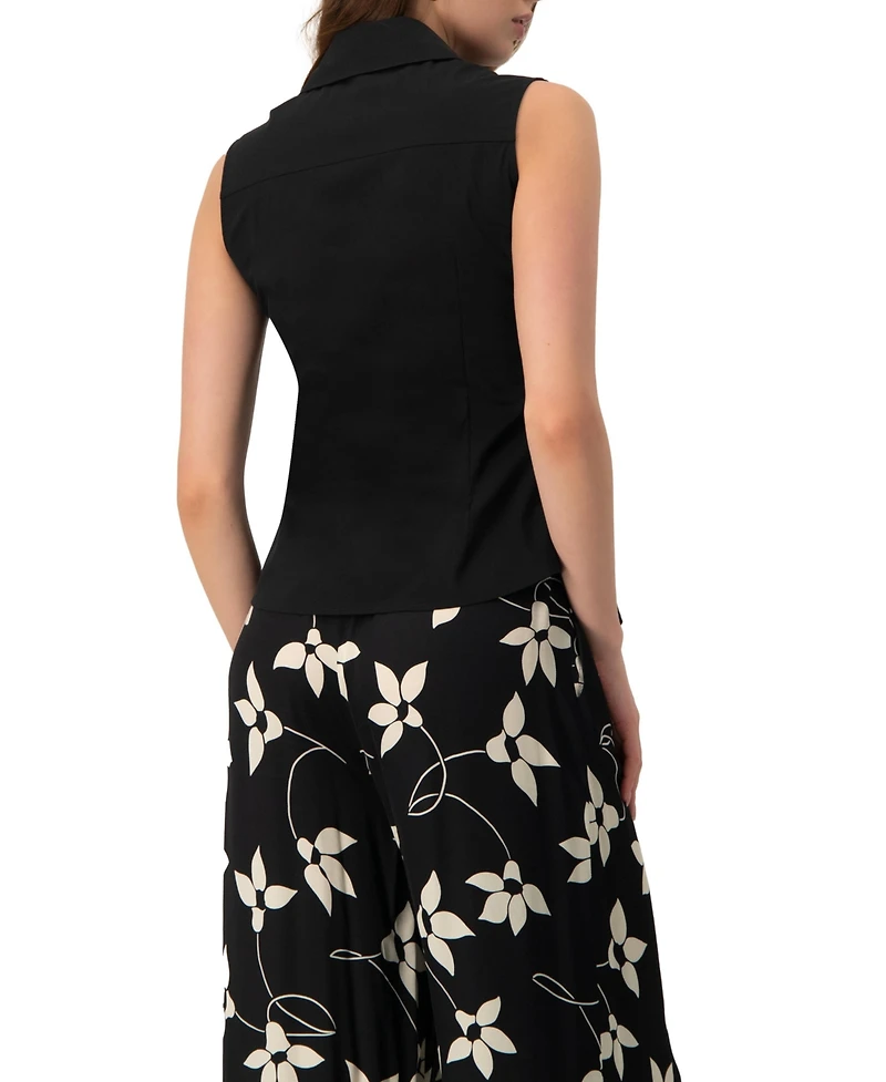 Ivonne Women's Sleeveless Shirt Blouse